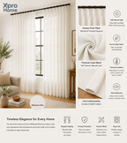 6112 Textured Linen-Look Custom Curtain | 70% Light Blocking