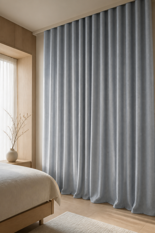6112 Textured Linen-Look Custom Curtain | 70% Light Blocking