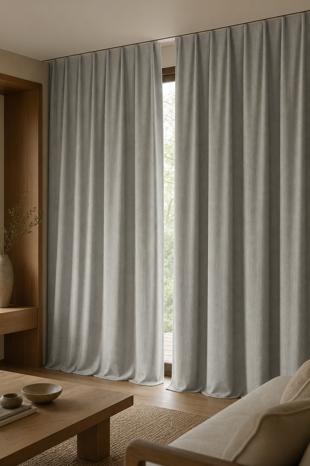 6112 textured linen look custom light filtering curtain