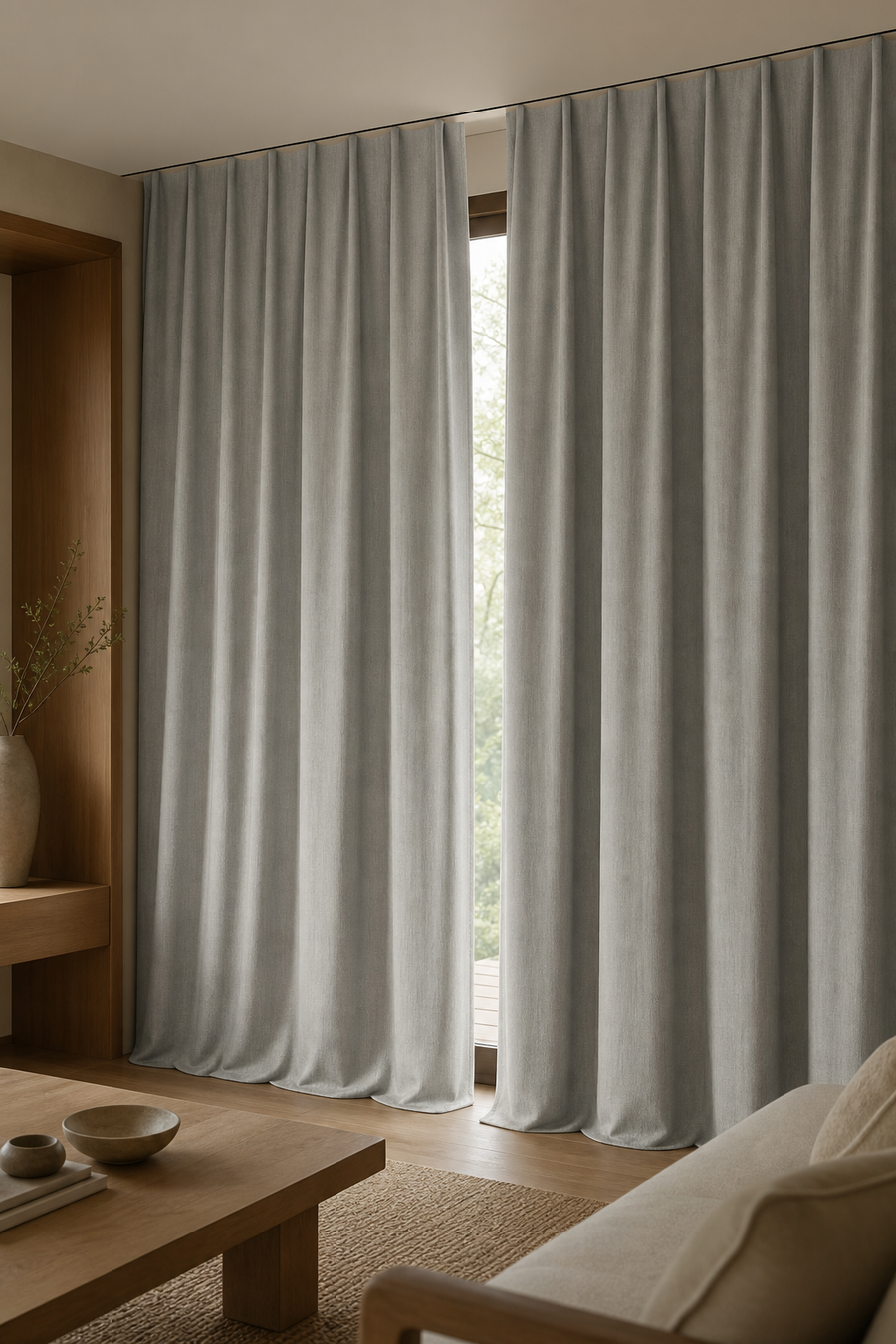 Light filtering custom curtain