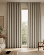 6112 Textured Linen-Look Custom Curtain | 70% Light Blocking