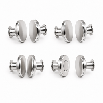 Magnetic curtain closure pins, four pairs